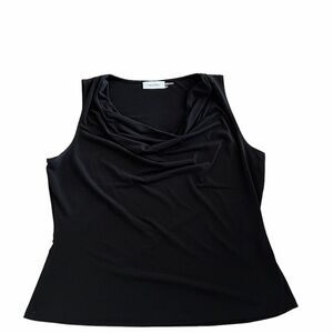 Calvin Klein Black Draped Tank Top
